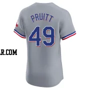 Austin Pruitt Men's Texas Rangers Gray Elite Road Jersey