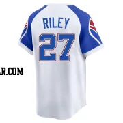 Austin Riley Men's Atlanta Braves White Limited Throwback Cooperstown Collection Jersey