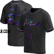 Austin Riley Youth Atlanta Braves Black Holographic Replica Alternate Jersey