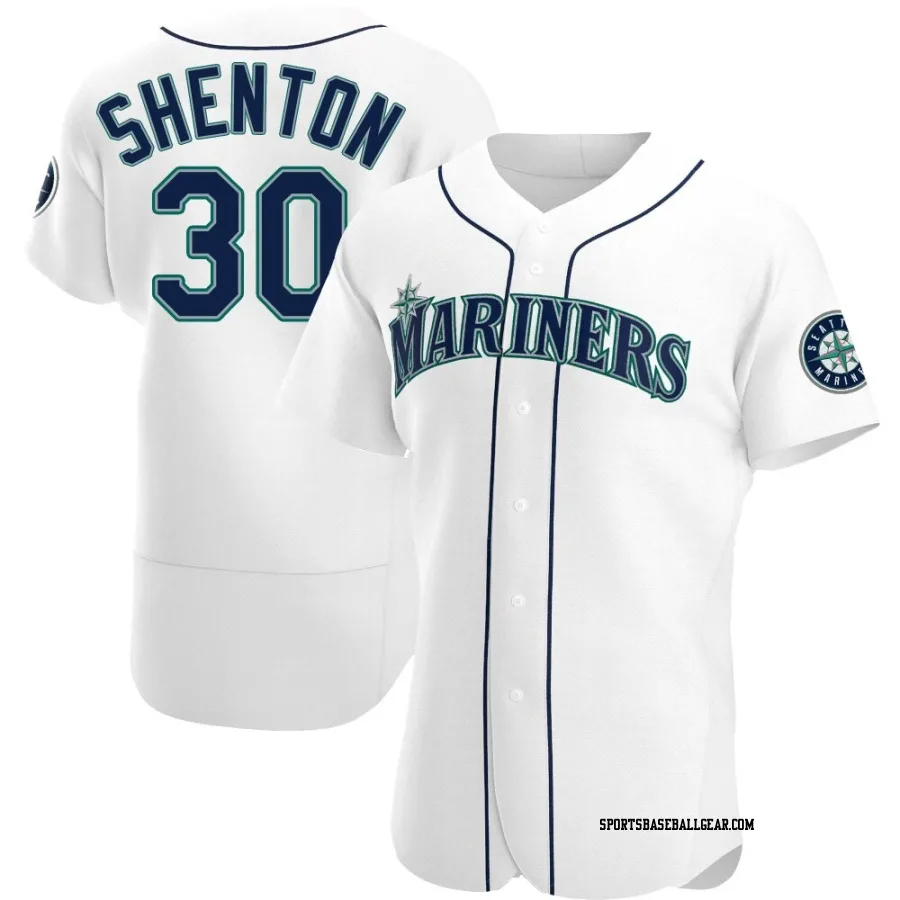 Austin Shenton Men's Seattle Mariners White Authentic Home Jersey