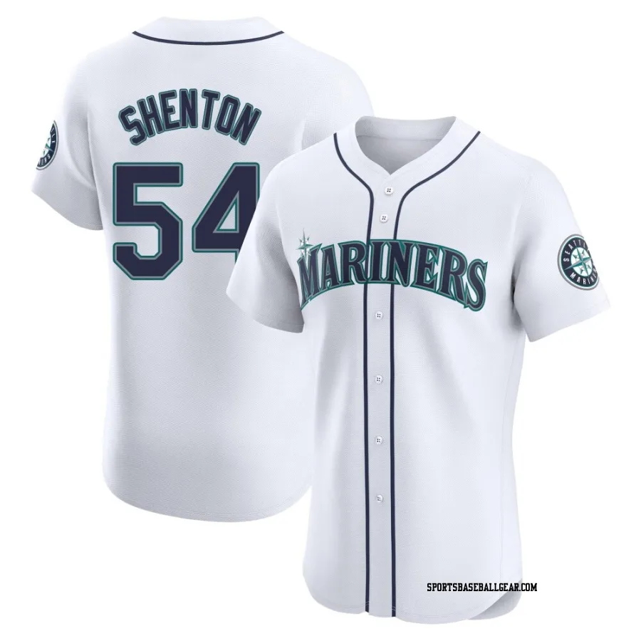 Austin Shenton Men's Seattle Mariners White Elite Home Jersey