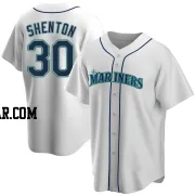 Austin Shenton Men's Seattle Mariners White Replica Home Jersey
