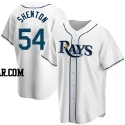 Austin Shenton Men's Tampa Bay Rays White Replica Home Jersey
