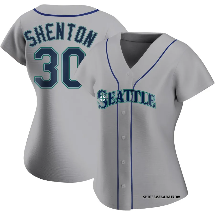 Austin Shenton Women's Seattle Mariners Gray Authentic Road Jersey