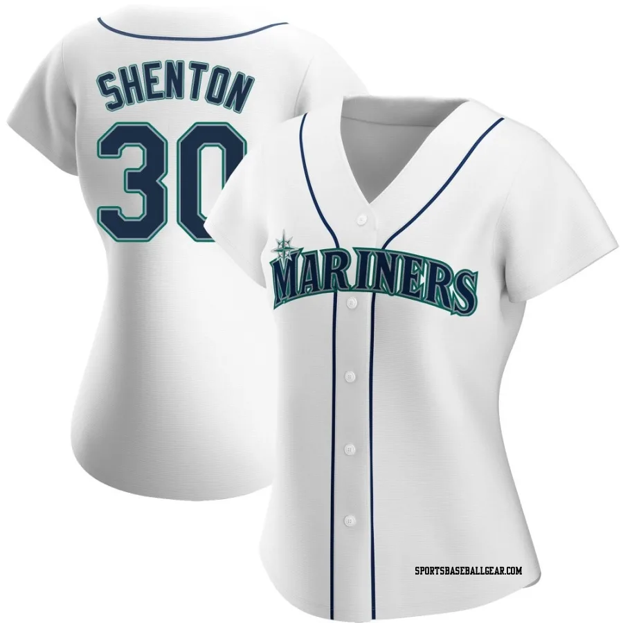 Austin Shenton Women's Seattle Mariners White Replica Home Jersey