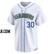 Austin Shenton Youth Seattle Mariners White Limited Throwback Cooperstown Collection Jersey