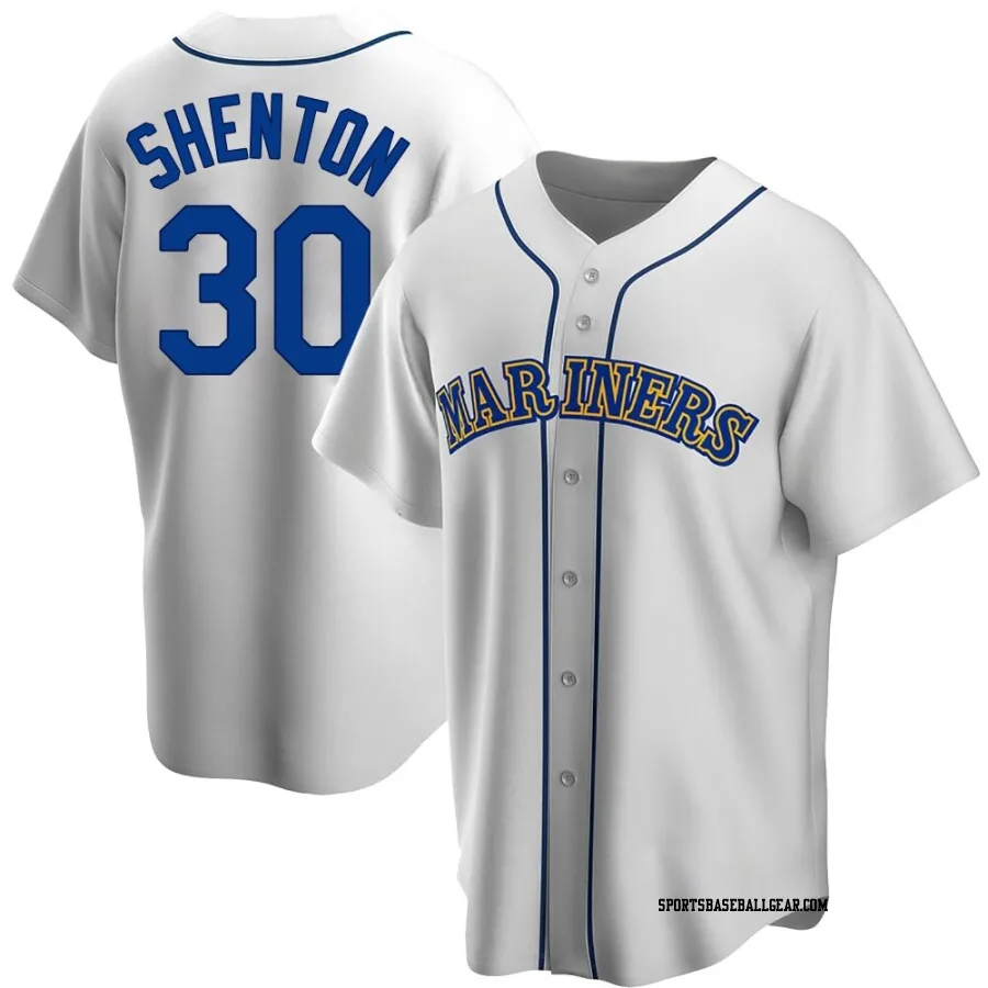 Austin Shenton Youth Seattle Mariners White Replica Home Cooperstown Collection Jersey