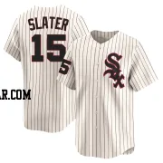 Austin Slater Men's Chicago White Sox Cream Limited Throwback Cooperstown Jersey