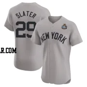 Austin Slater Men's New York Yankees Gray Elite Road 2024 World Series Jersey