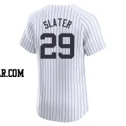 Austin Slater Men's New York Yankees White Elite Home 2024 World Series Jersey