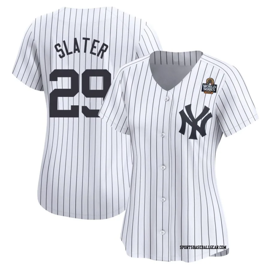 Austin Slater Women's New York Yankees White Limited Yankee Home 2024 World Series Jersey