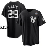 Austin Slater Youth New York Yankees Black/White Replica 2024 World Series Jersey