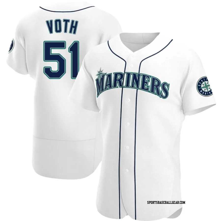 Austin Voth Men's Seattle Mariners White Authentic Home Jersey