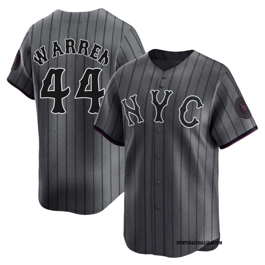 Austin Warren Men's New York Mets Limited Graphite 2024 City Connect Jersey