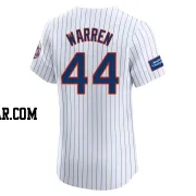 Austin Warren Men's New York Mets White Elite Home Patch Jersey