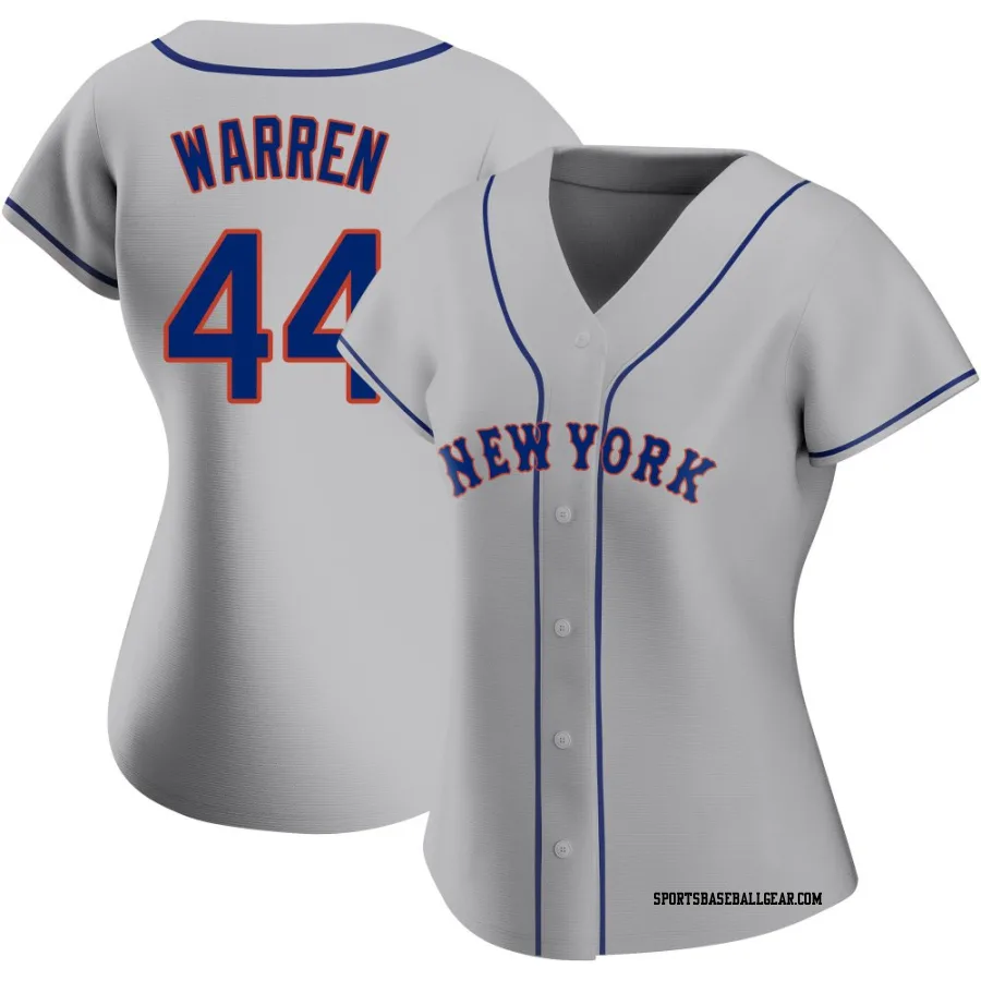 Austin Warren Women's New York Mets Gray Replica Road Jersey