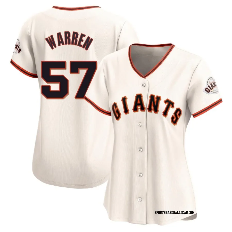 Austin Warren Women's San Francisco Giants Cream Limited Home Jersey