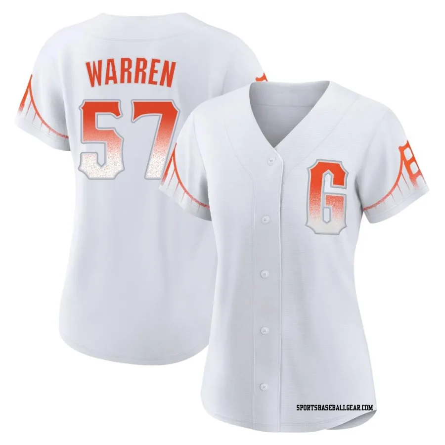 Austin Warren Women's San Francisco Giants White Authentic 2021 City Connect Jersey