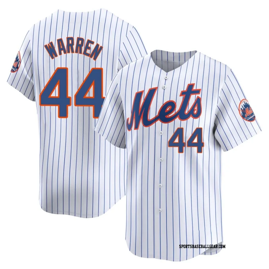 Austin Warren Youth New York Mets White Limited Home Jersey