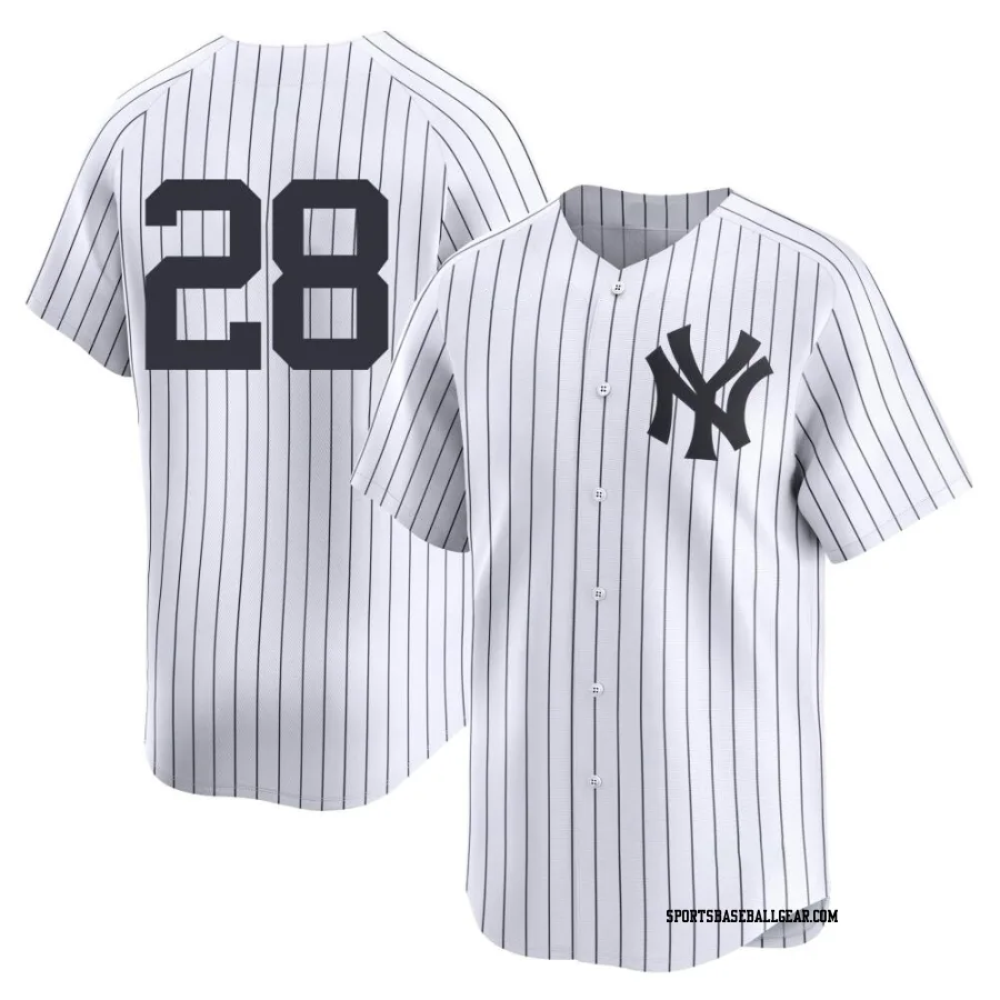 Austin Wells Men's New York Yankees White Limited Yankee Home 2nd Jersey
