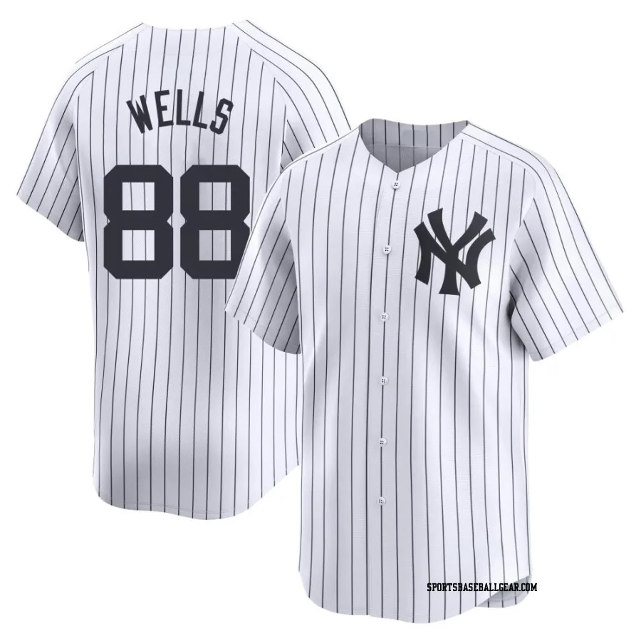 Austin Wells Men's New York Yankees White Limited Yankee Home Jersey