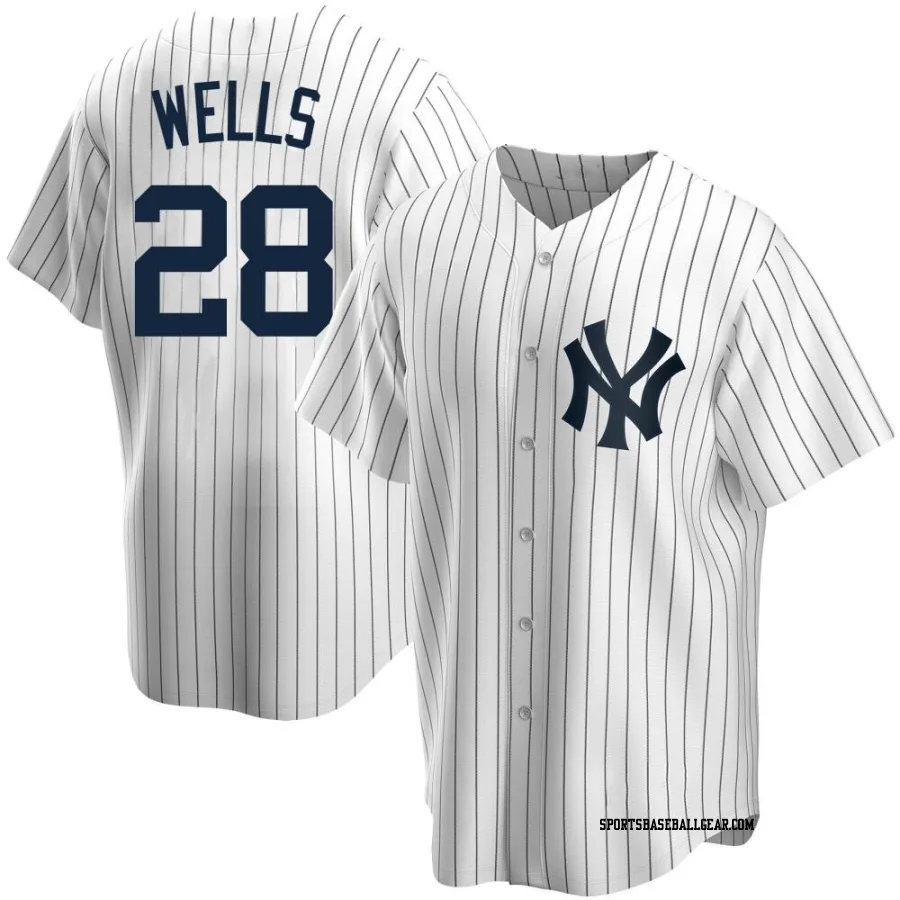 Austin Wells Men's New York Yankees White Replica Home Jersey