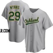 Austin Wynns Men's Oakland Athletics Gray Replica Road Jersey
