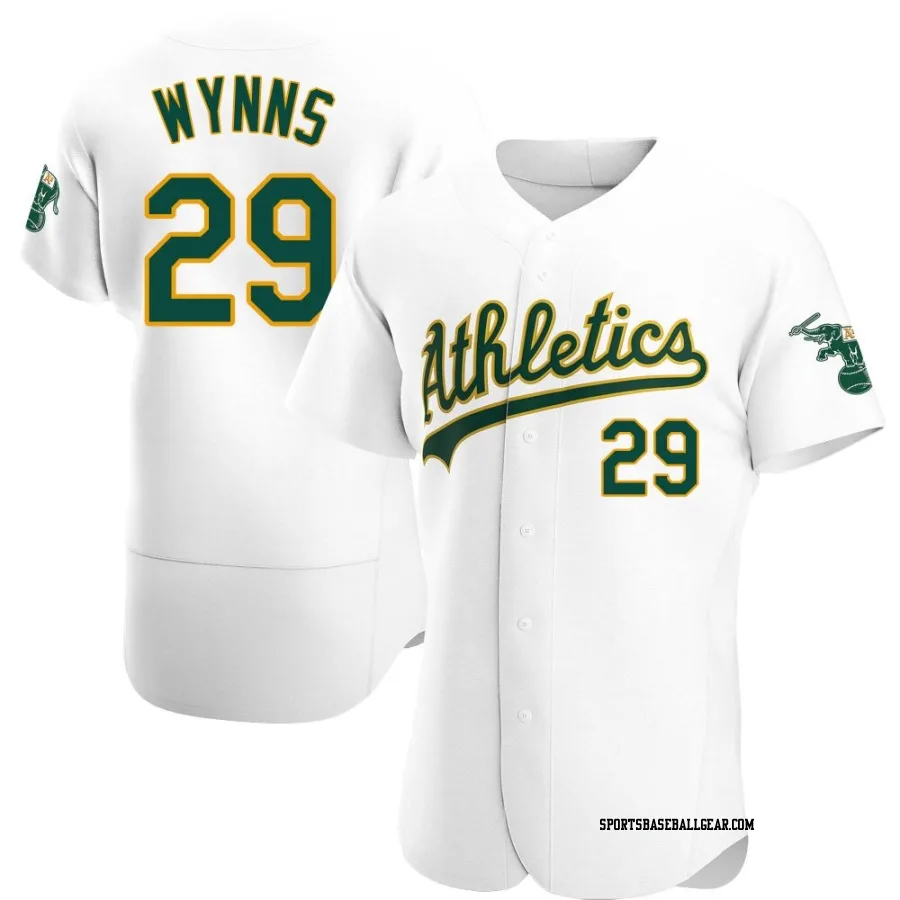 Austin Wynns Men's Oakland Athletics White Authentic Home Jersey