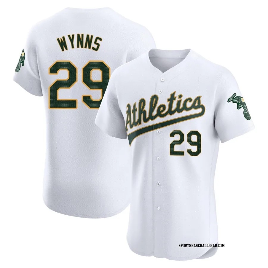 Austin Wynns Men's Oakland Athletics White Elite Home Jersey