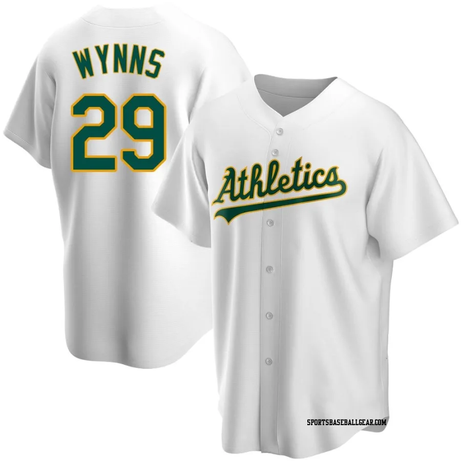 Austin Wynns Men's Oakland Athletics White Replica Home Jersey