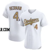 Babe Herman Men's Los Angeles Dodgers Gold Elite White 2025 Collection Jersey