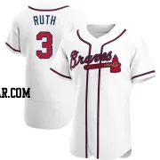 Babe Ruth Men's Atlanta Braves White Authentic Home Jersey