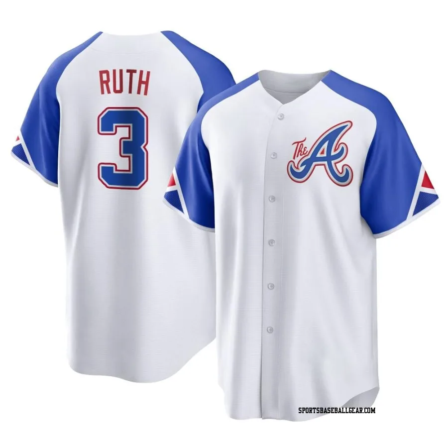 Babe Ruth Men's Atlanta Braves White Replica 2023 City Connect Jersey