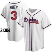 Babe Ruth Men's Atlanta Braves White Replica Home Jersey