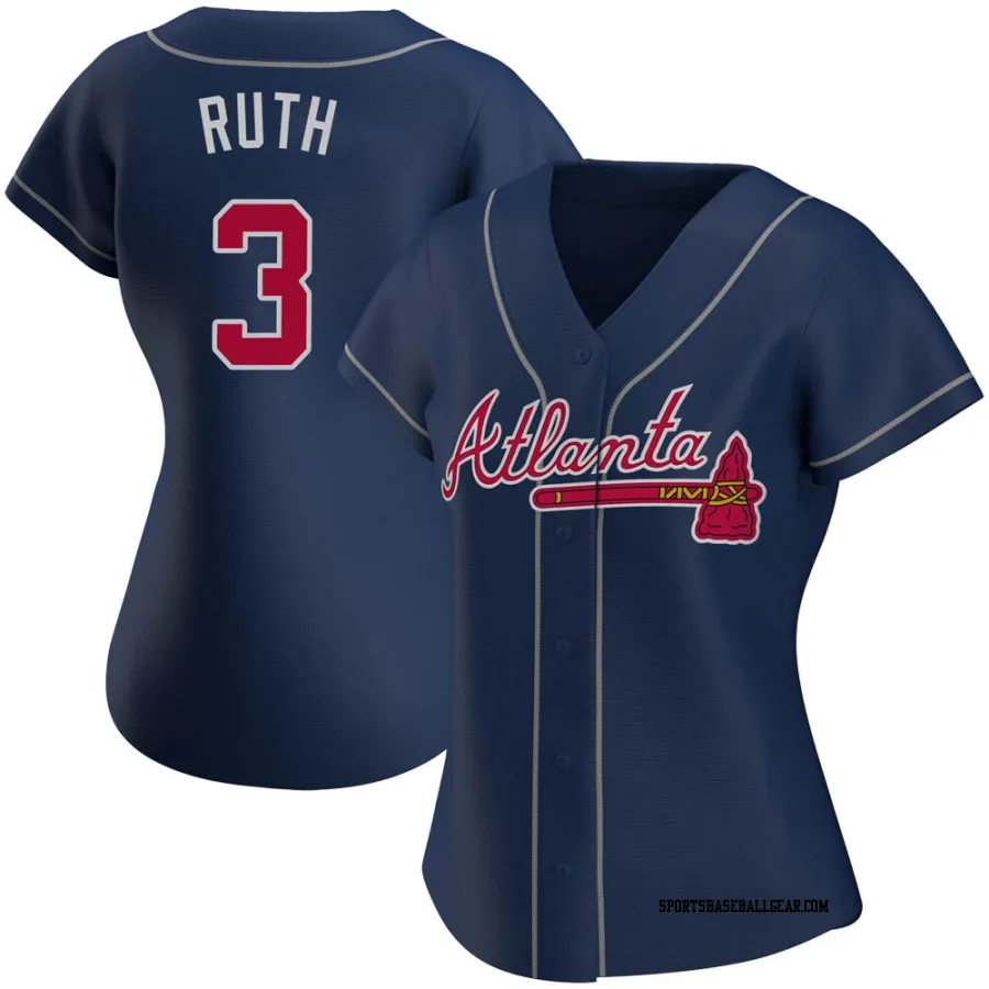Babe Ruth Women's Atlanta Braves Navy Replica Alternate Jersey