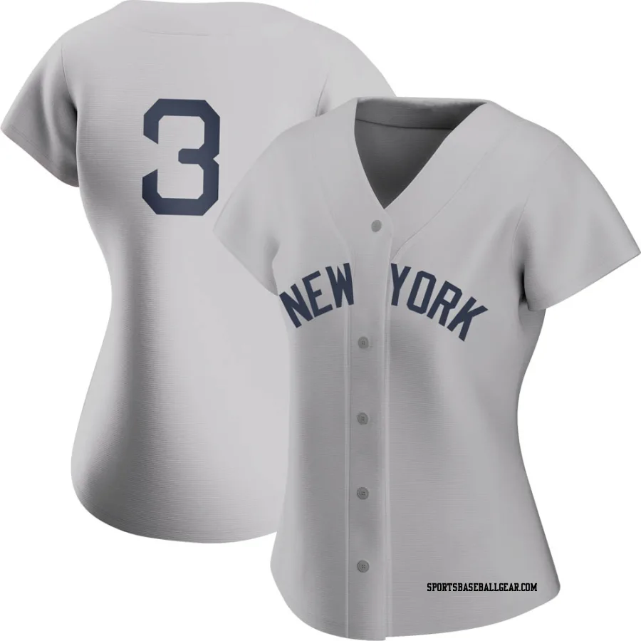 Babe Ruth Women's New York Yankees Gray Replica 2021 Field of Dreams Jersey