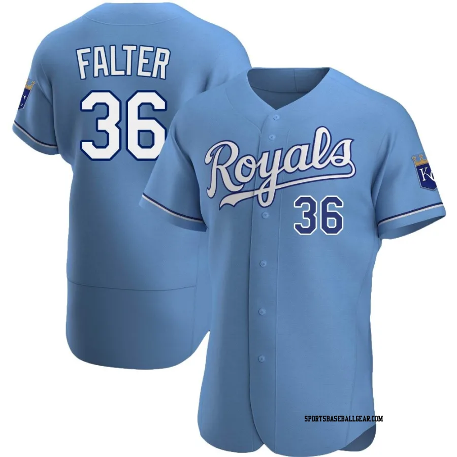Bailey Falter Men's Kansas City Royals Light Blue Authentic Alternate Jersey