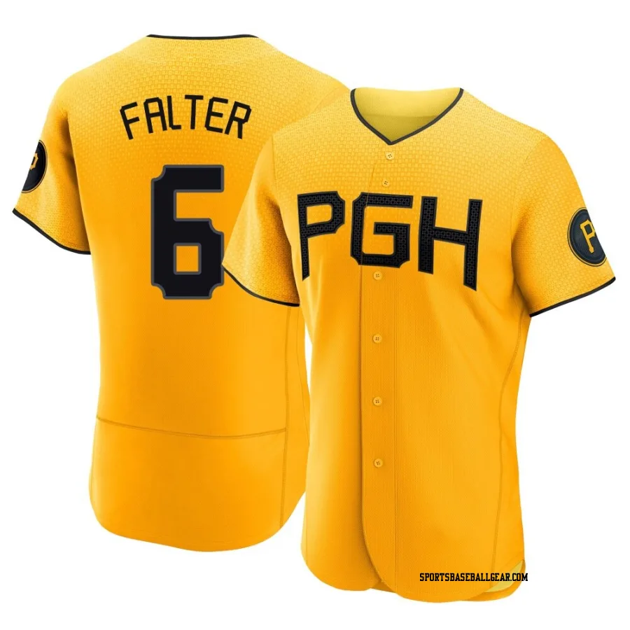 Bailey Falter Men's Pittsburgh Pirates Gold Authentic 2023 City Connect Jersey