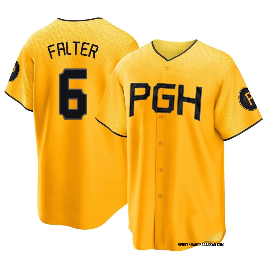 Bailey Falter Men's Pittsburgh Pirates Gold Replica 2023 City Connect Jersey