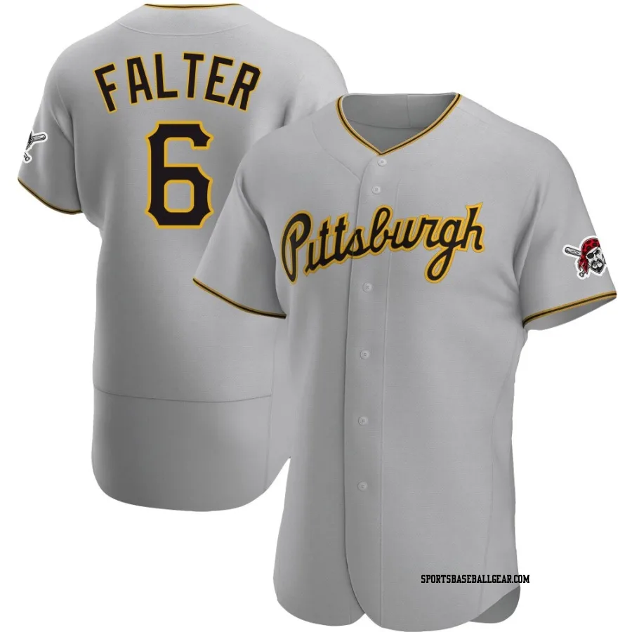 Bailey Falter Men's Pittsburgh Pirates Gray Authentic Road Jersey