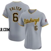 Bailey Falter Men's Pittsburgh Pirates Gray Elite Road Jersey