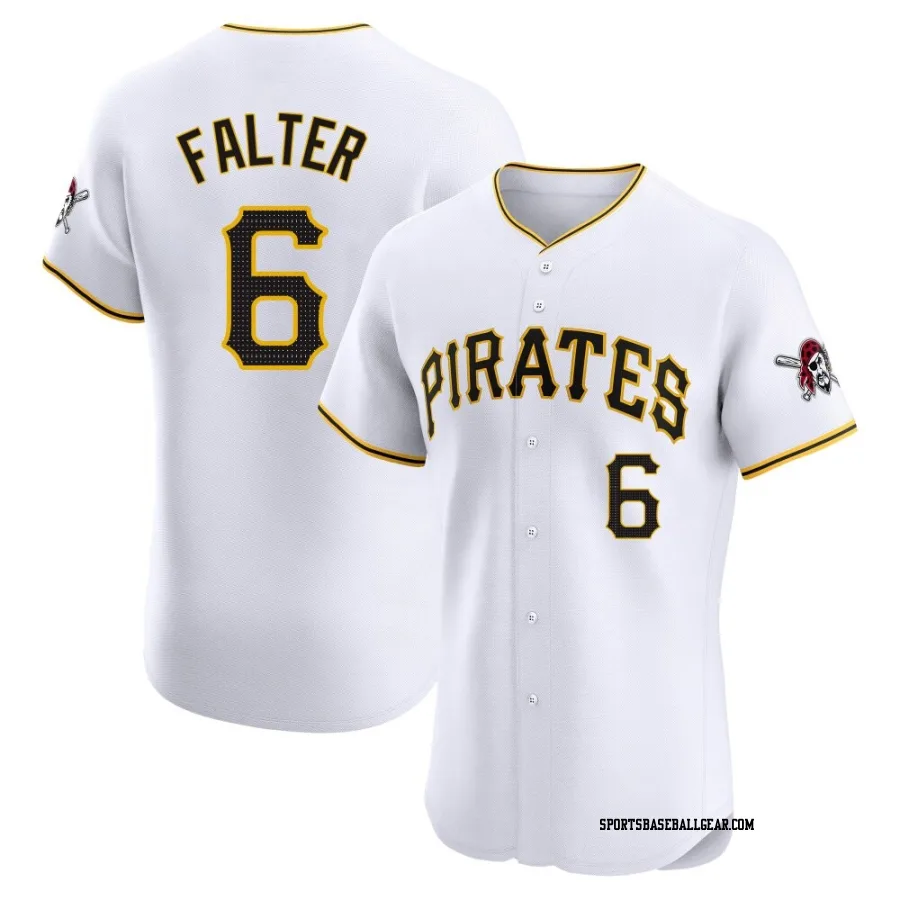 Bailey Falter Men's Pittsburgh Pirates White Elite Home Jersey