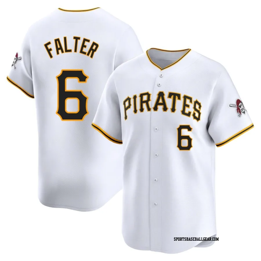 Bailey Falter Men's Pittsburgh Pirates White Limited Home Jersey