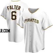 Bailey Falter Men's Pittsburgh Pirates White Replica Home Jersey