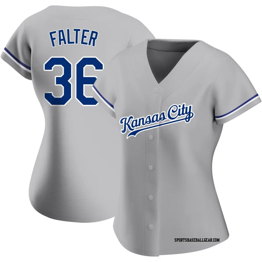 Bailey Falter Women's Kansas City Royals Gray Replica Road Jersey