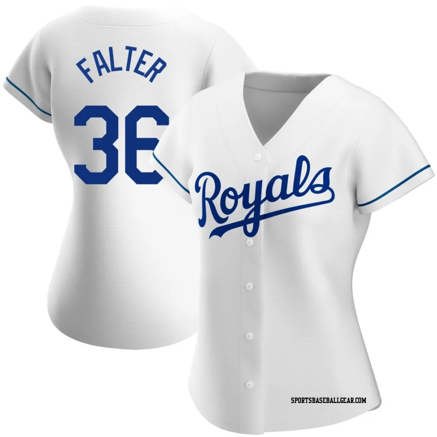 Bailey Falter Women's Kansas City Royals White Replica Home Jersey