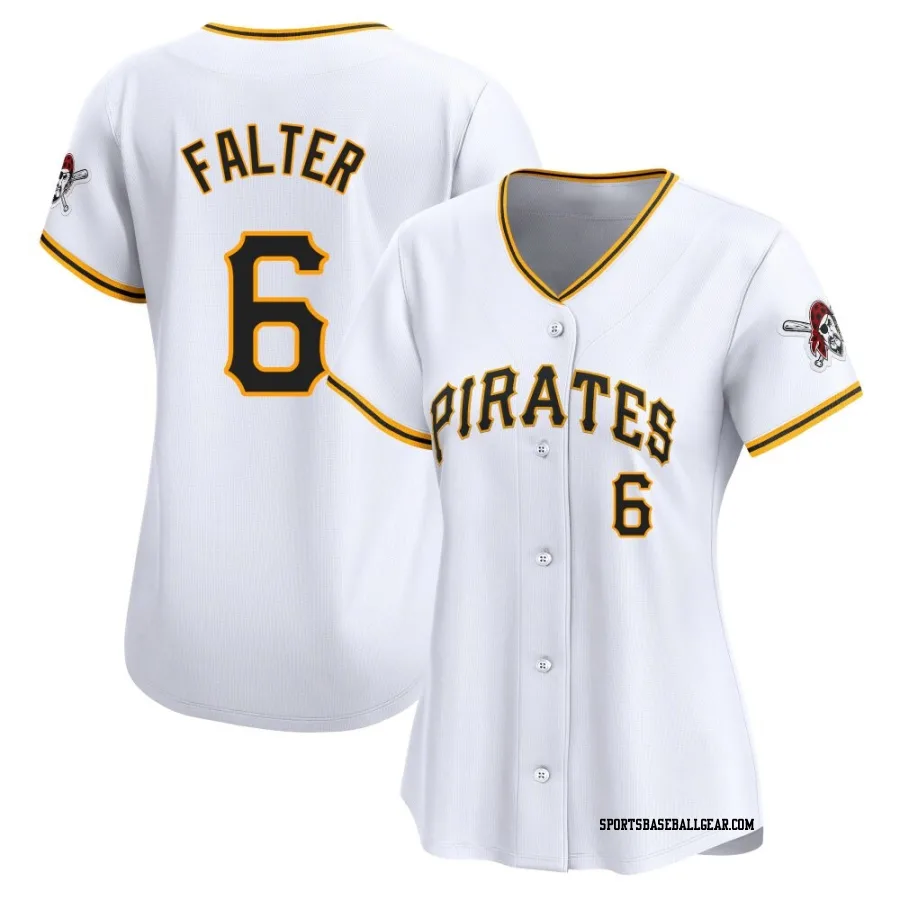 Bailey Falter Women's Pittsburgh Pirates White Limited Home Jersey