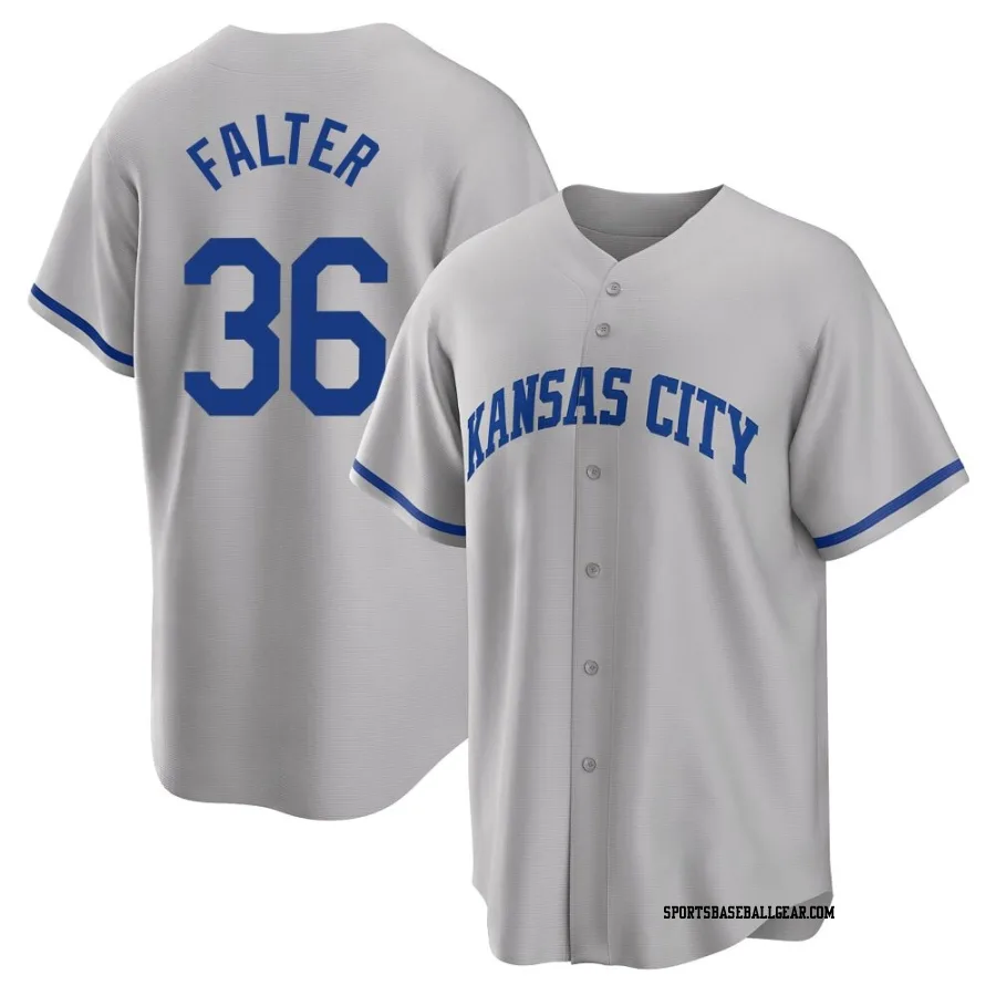 Bailey Falter Youth Kansas City Royals Gray Replica 2022 Road Jersey