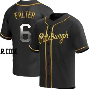 Bailey Falter Youth Pittsburgh Pirates Black Golden Replica Alternate Jersey