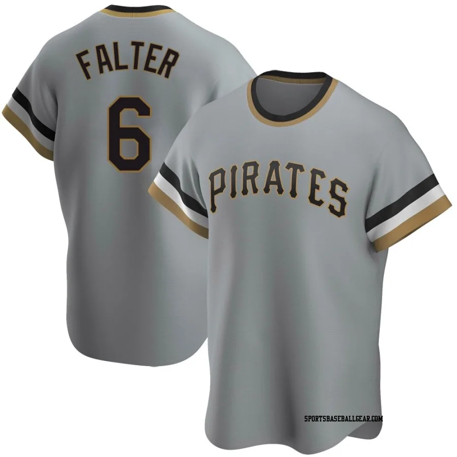 Bailey Falter Youth Pittsburgh Pirates Gray Replica Road Cooperstown Collection Jersey